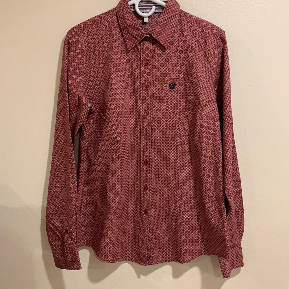 Women’s Cinch Burgundy button up western shirt